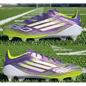 $270 Adidas F50 Elite SG Soccer Cleats Purple Green